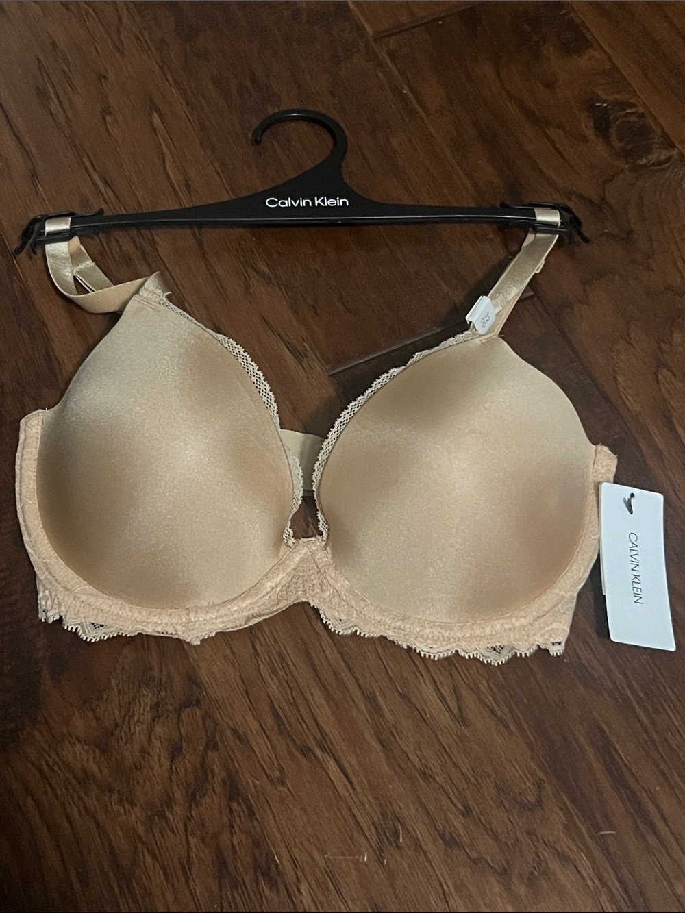 Calvin Klein Beige Lace Lift Demi Bra 32DD